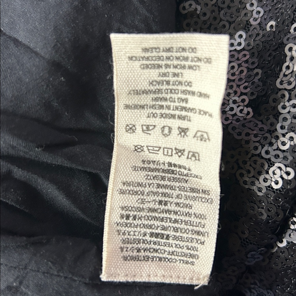 Free People Liquid Shine Mini Dress L Sequin Drop Waist Party Holiday Shimmer - Picture 12 of 13